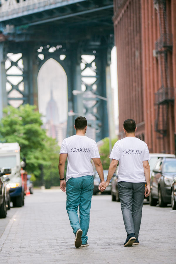 brooklyn chic gay engagement session