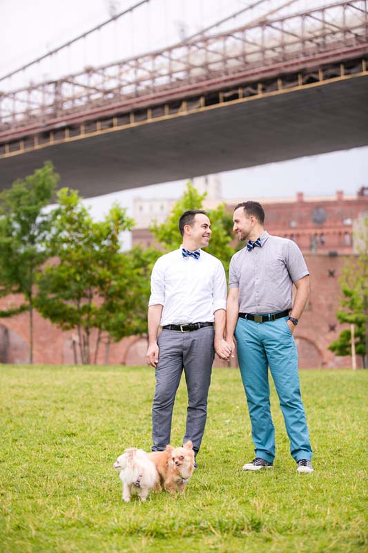 brooklyn chic gay engagement session