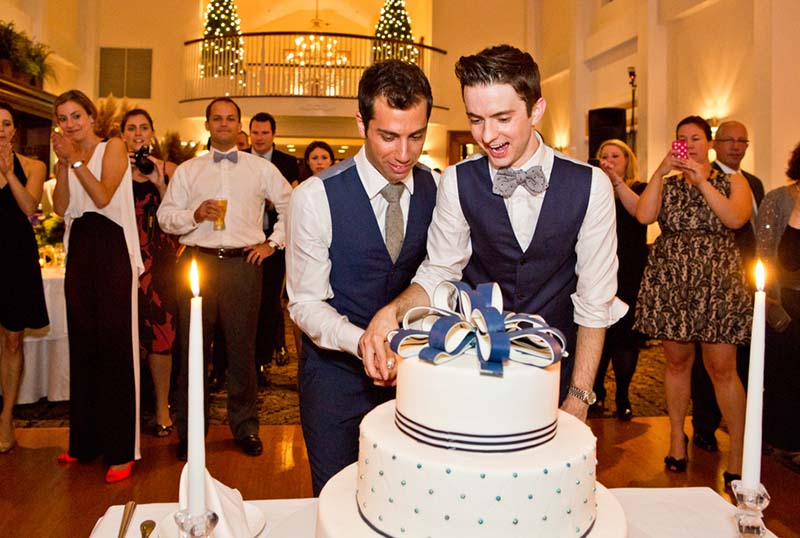 Blue And White Hamptons Gay Wedding