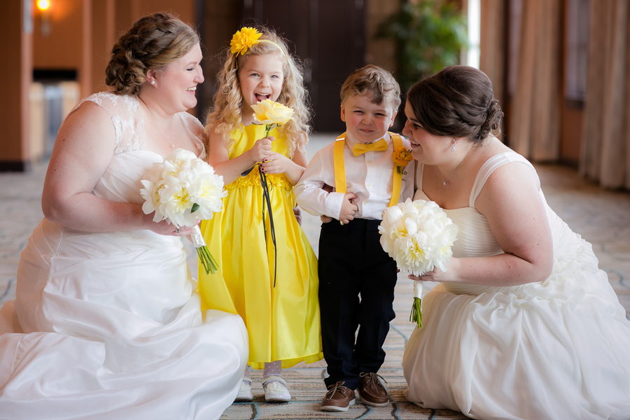 Illinois Yellow And Blue Lesbian Wedding