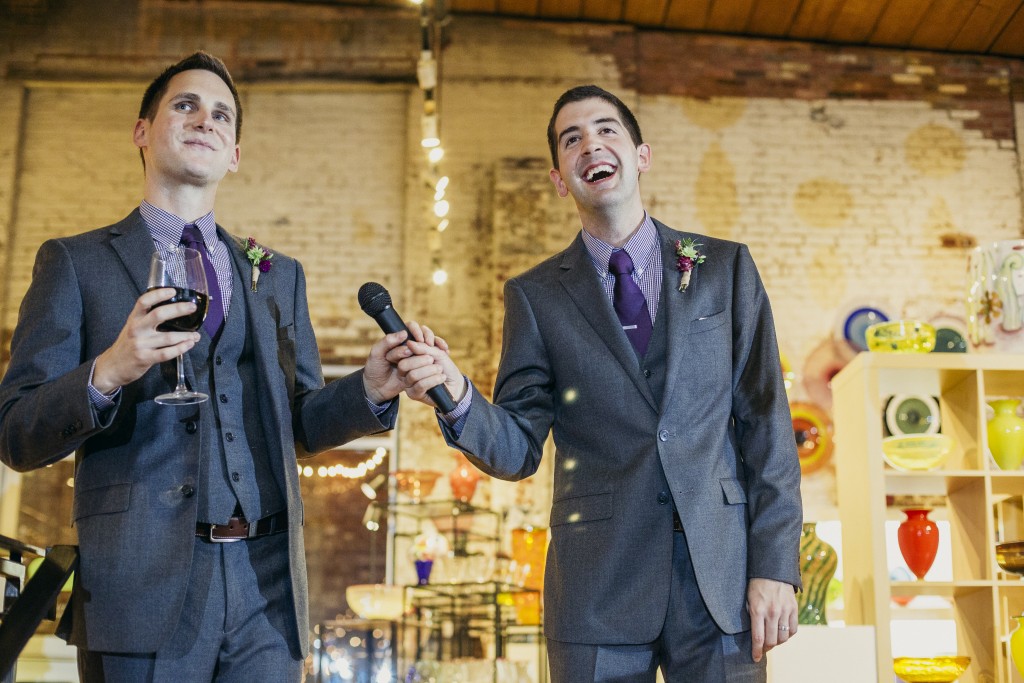 Baltimore, Maryland Industrial Glass Studio Gay Wedding
