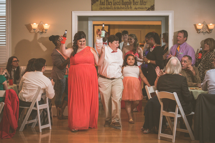 Blush And Coral South Carolina Lesbian Wedding