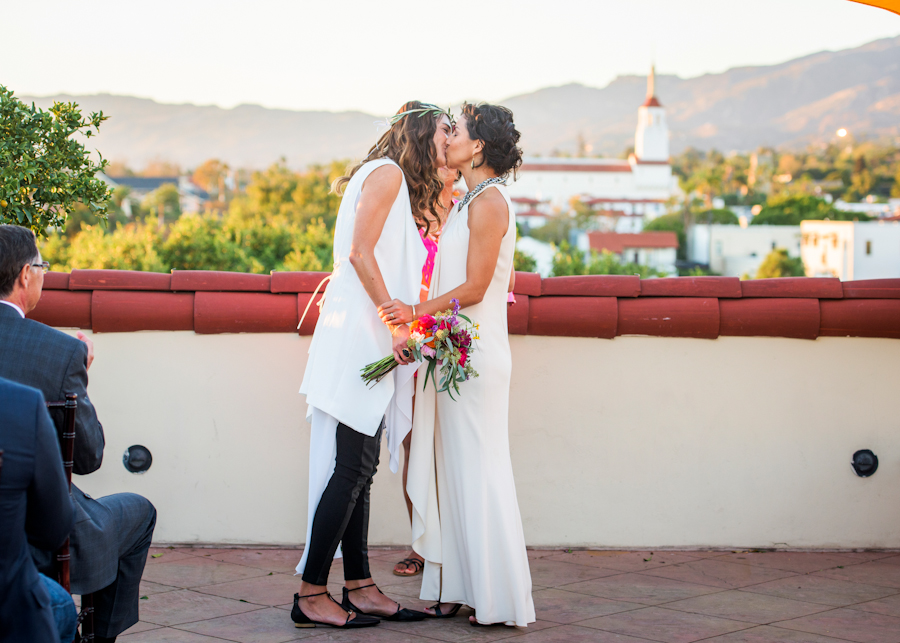 California Villa Modern Lesbian Wedding