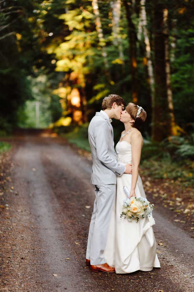 Intimate woodsy DIY fall wedding at Wellspring Spa