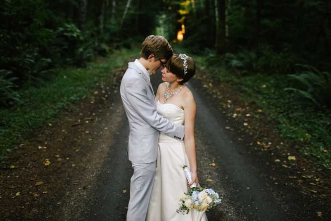 Intimate woodsy DIY fall wedding at Wellspring Spa
