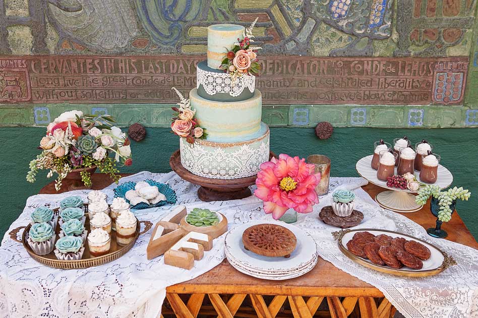 cupcakes and tres leches parfaits, cake, dessert for rustic wedding Mexican reception