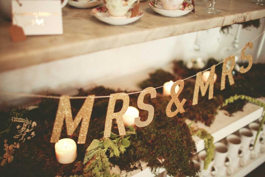 moss and gold tea party mrs and mrs banner