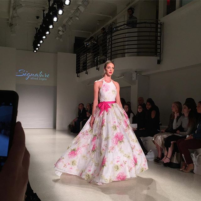 Alfred Angel floral gown pink