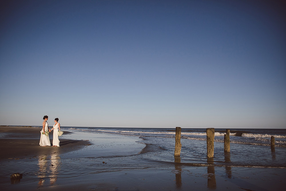 South Carolina Dolphin Beach Wedding Equally Wed Lgbtq Weddings