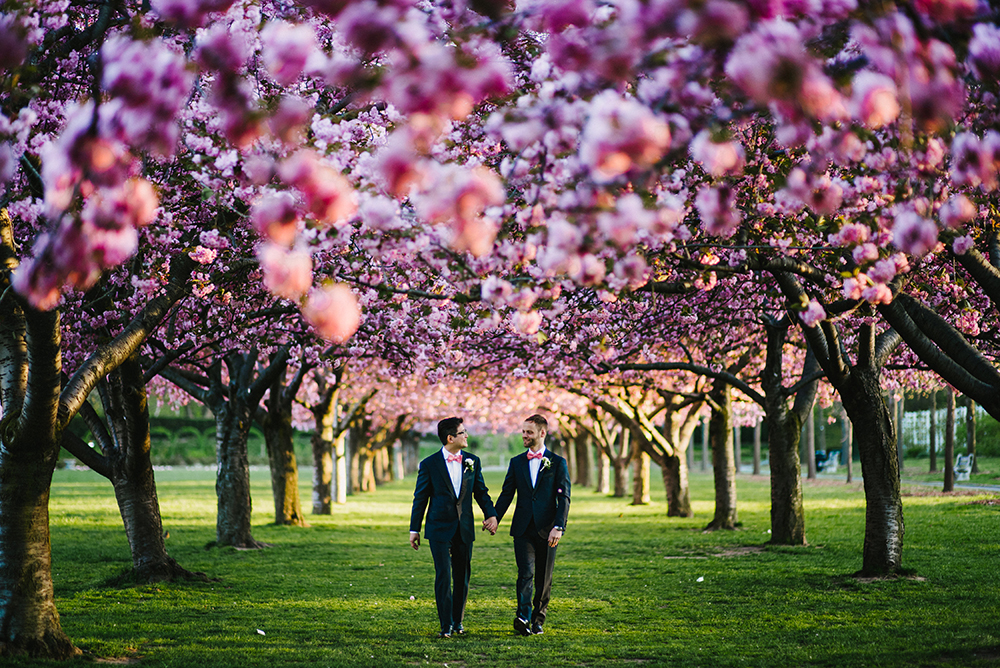 Brooklyn Botanic Garden Cherry Tree Wedding Equally Wed