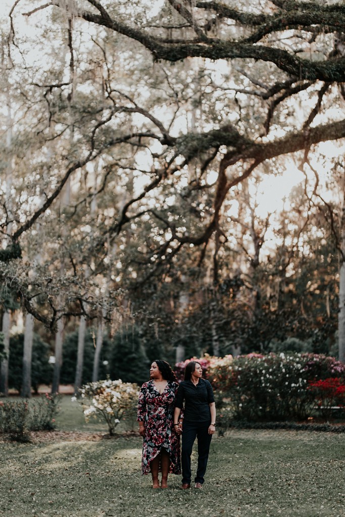 Cancun proposal with spring floral engagement shoot