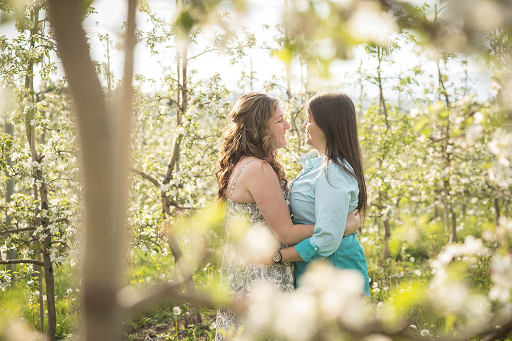 Ontario orchard engagement photography shoot love
