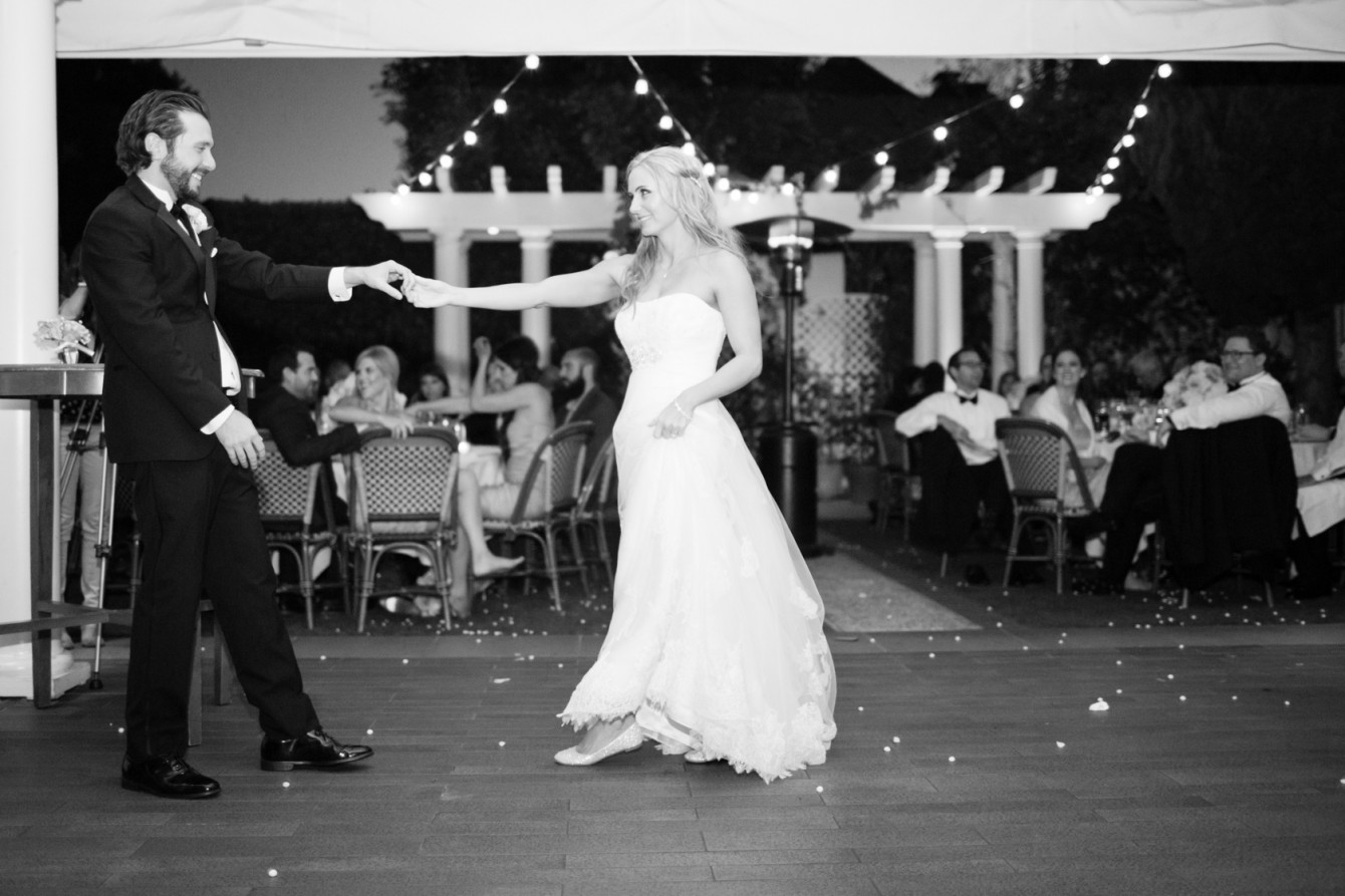 Patio Room Dance Floor and Garden Wedding. 