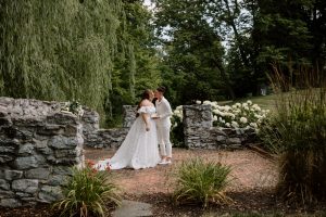 Same sex couple at historic PA wedding venue