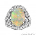 Gorgeous Opal and diamond ring