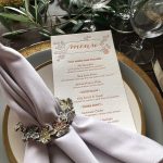Fall wedding menus
