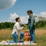 Erin proposing to Summer at their favorite park