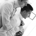 A sweet getting ready moment
