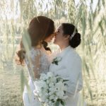 LBT Bride in Pearl White Shawl Tuxedo