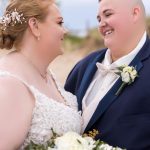 Muskegon Lesbian Wedding Portrait with Two Brides