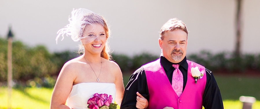 walking up the aisle with dad