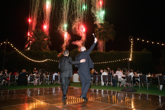 fireworks first dance wedding Michael Segal Photography