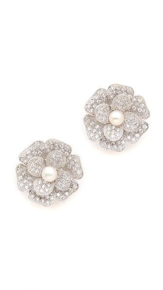 kenneth-jay-pave-flower-earrings-wedding-jewelry