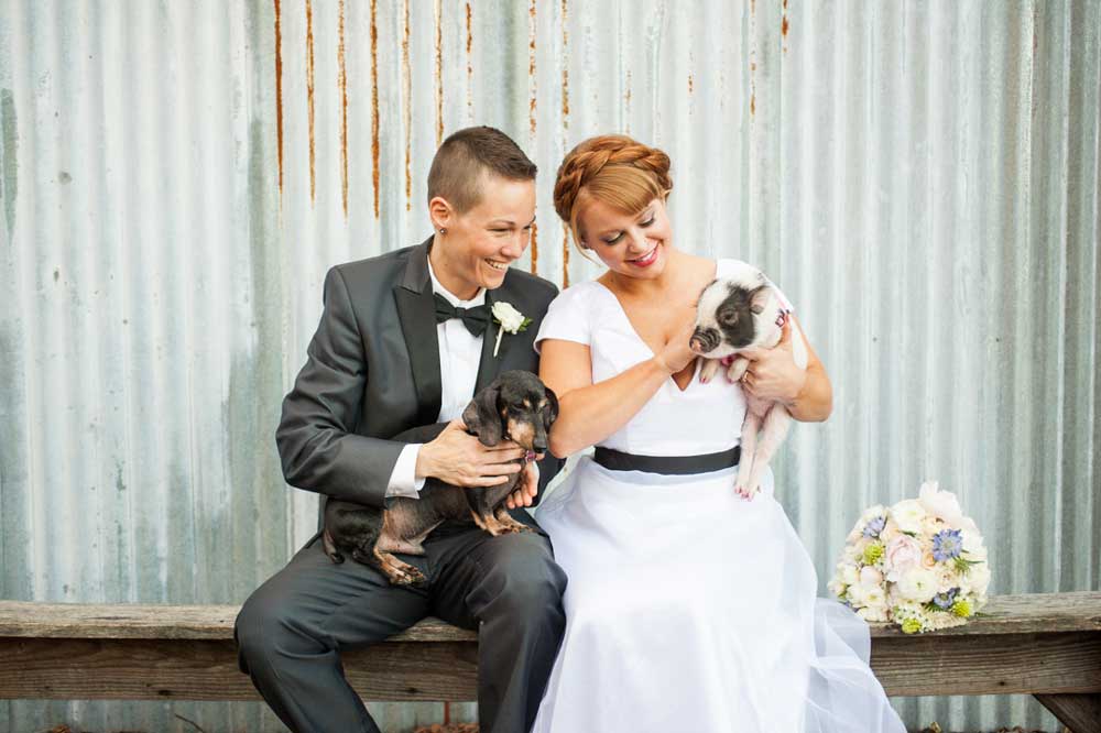 you-are-raven-lesbian-wedding-couple-with-dog-pig-pets-styled-shoot-40