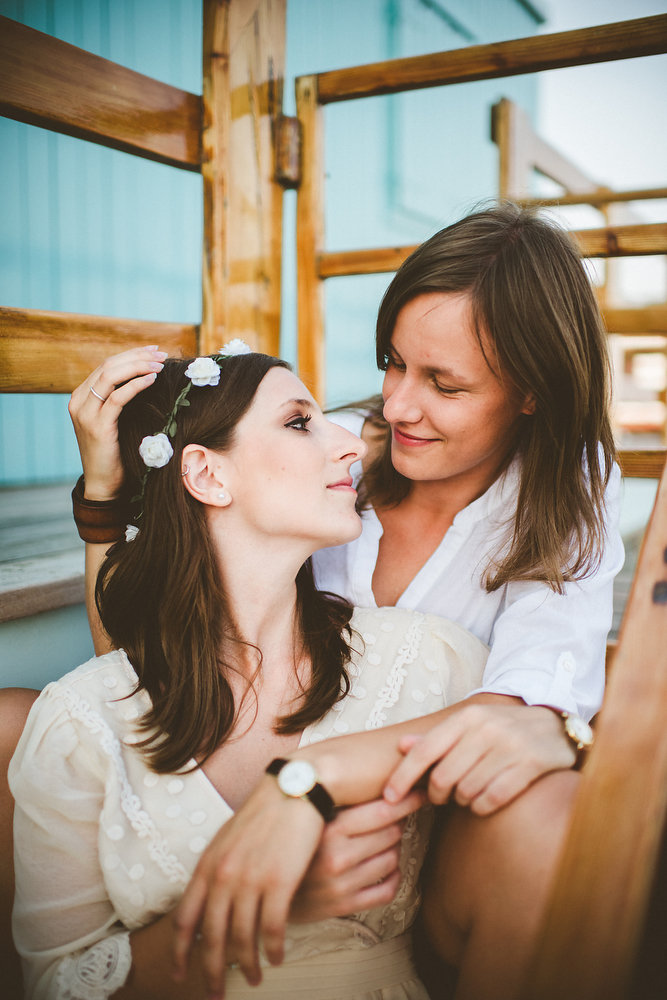 Prevented From Legal Marriage Italian Lesbians Have Formal Love Photo Session Equally Wed 