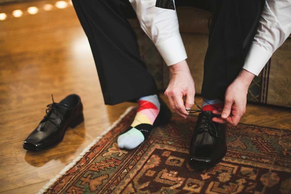 Fun wedding socks
