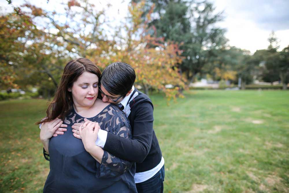 A fall lesbian engagement session and proposal
