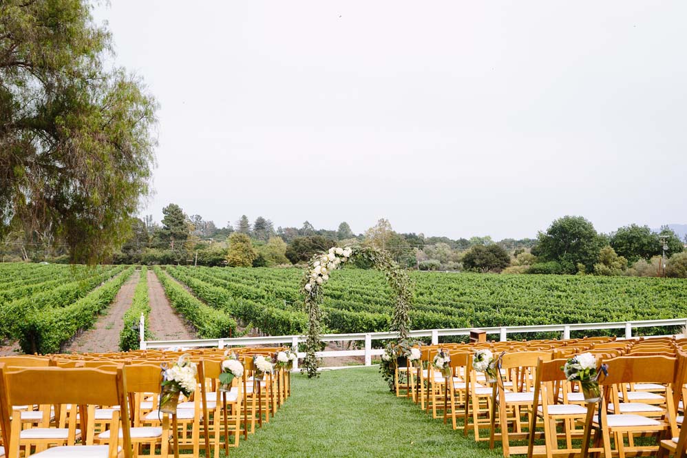 outdoor gay wedding at vineyard