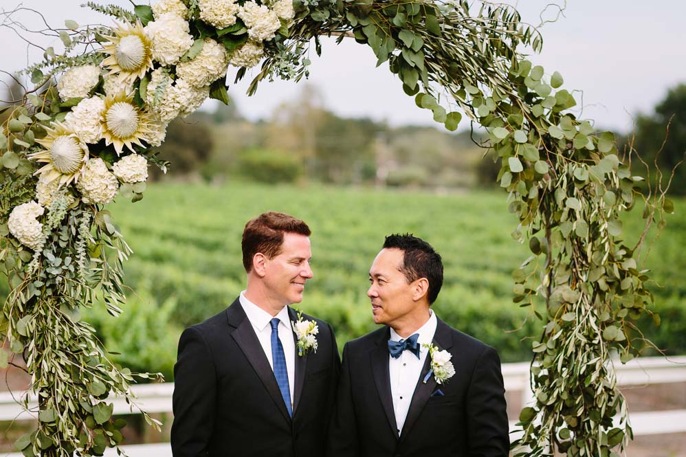 summer gay wedding in California vineyard