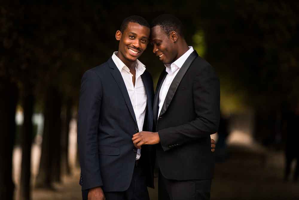 gay black grooms engagement