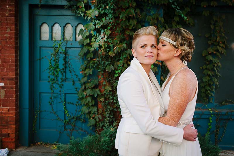 Retro Brooklyn Lesbian Wedding - Equally Wed, modern LGBTQ+ weddings ...