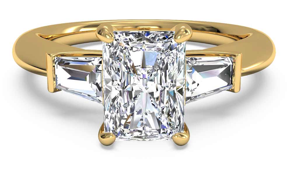 Hillary Clinton: Tapered Baguette Diamond Engagement Ring, $3,500, Ritani