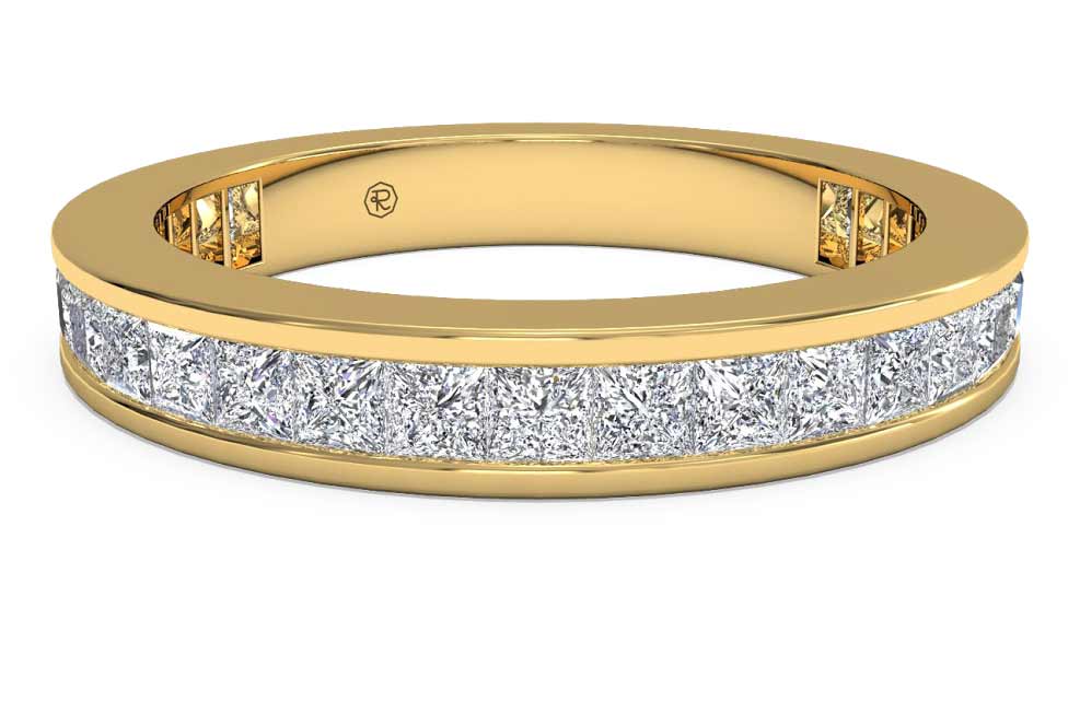 Michelle Obama: Channel - Set Princess Diamond Eternity Wedding Ring, $2,195, Ritani