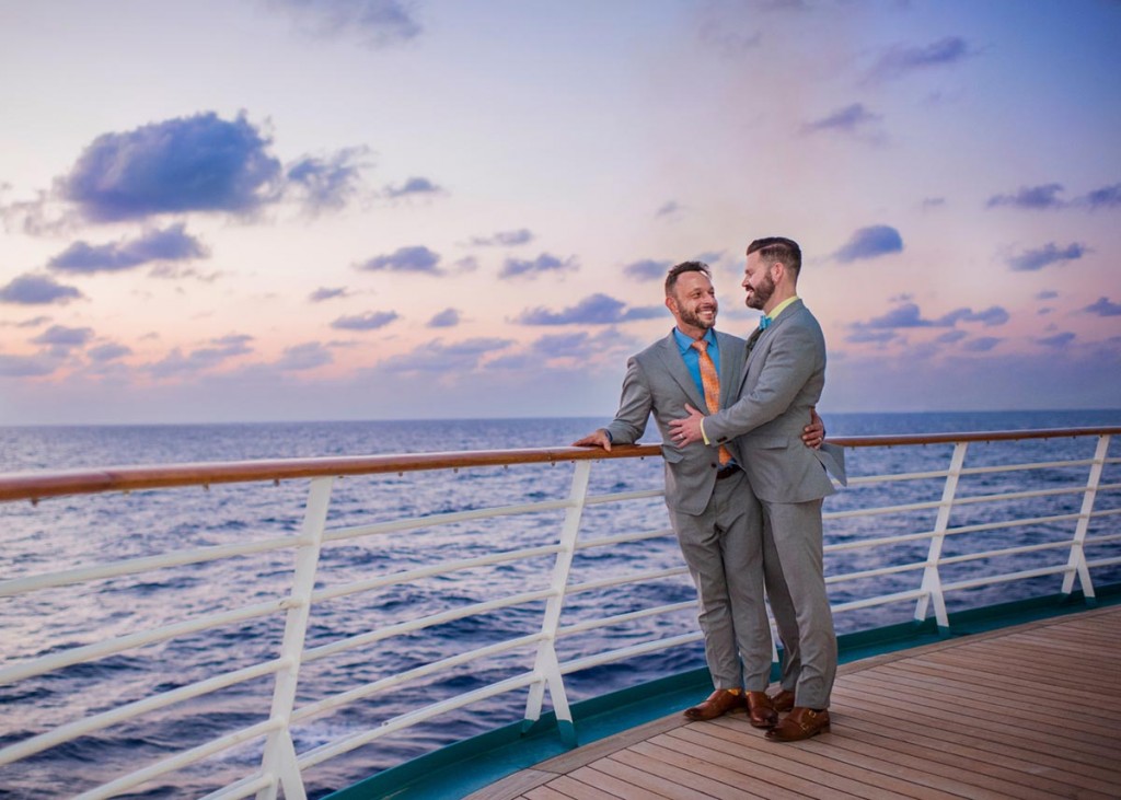 Jason and Dan's gay wedding cruise aboard the Royal Caribbean was a five-day romantic adventure.