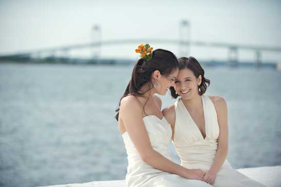 Romantic seaside Rhode Island wedding