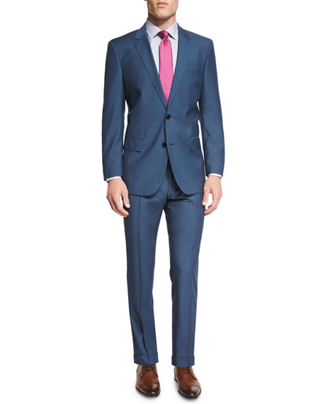 wedding suit for your gay marriage | Huge Genius Slim-Fit Basic Suit, Teal $995.00