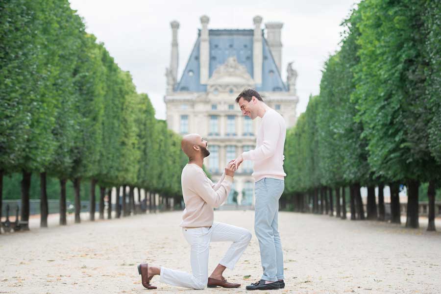 Dev and Jason’s Paris engagement photo session and video