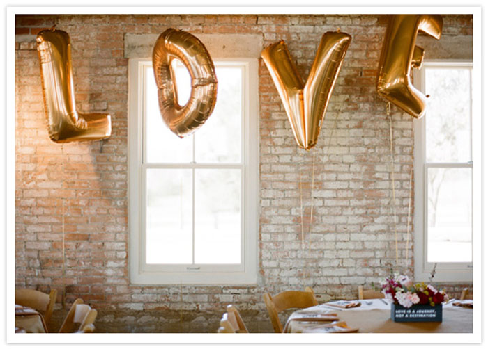 Love wedding balloon decor