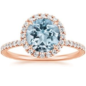aquamarine wedding jewelry, Brilliant Earth