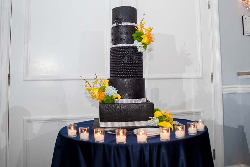 Black is the new black when it comes to wedding cake