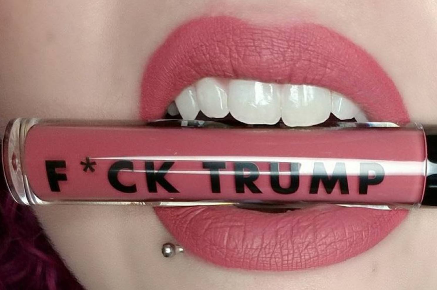 This perfect wedding lipstick doubles as a Trump protest