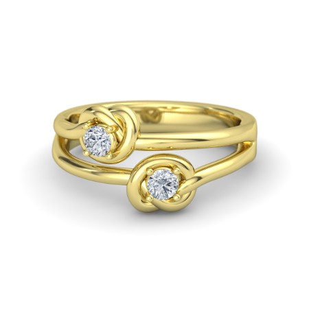 Double Knots Ring featuring 18k yellow gold with diamonds | As shown: $896 (was $1,120)
