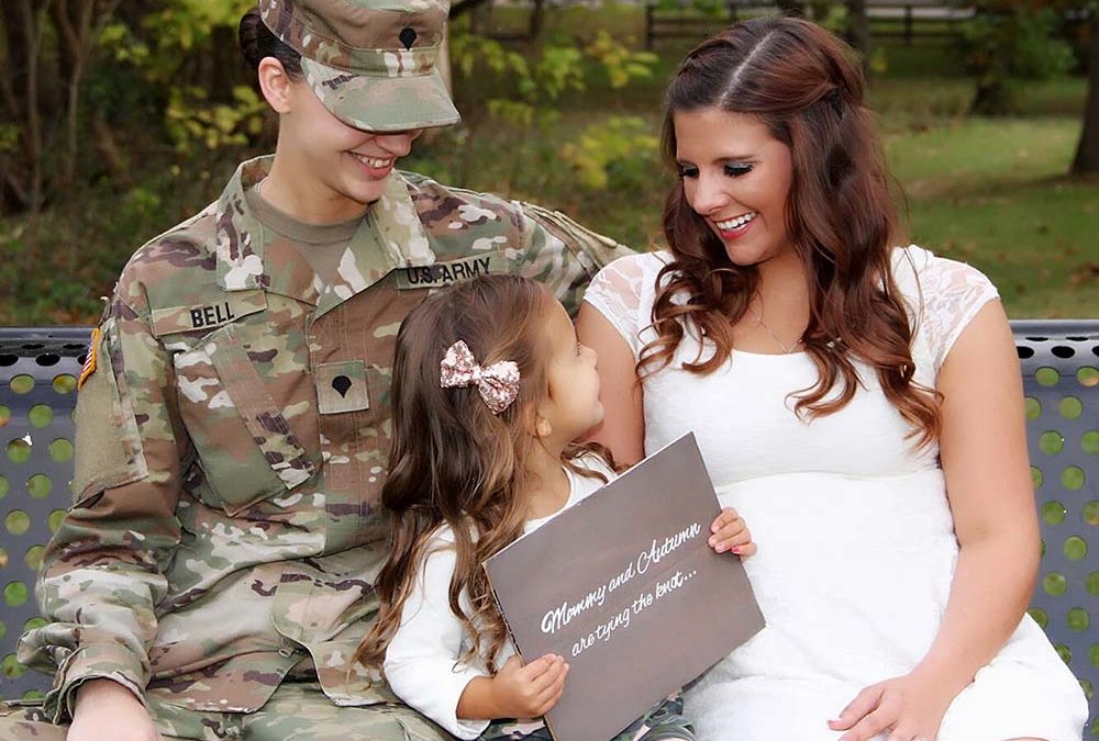 Military engagement photography session