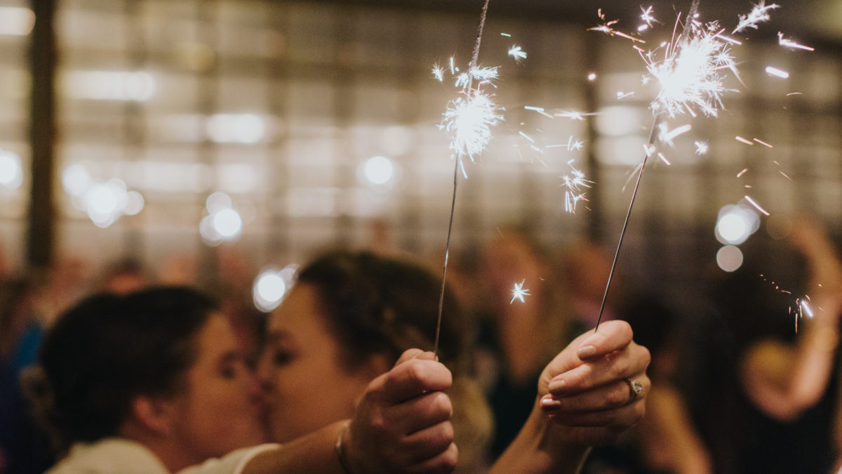 Let your love shine with a wedding sparkler exit