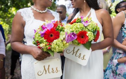 botanical garden lesbian wedding