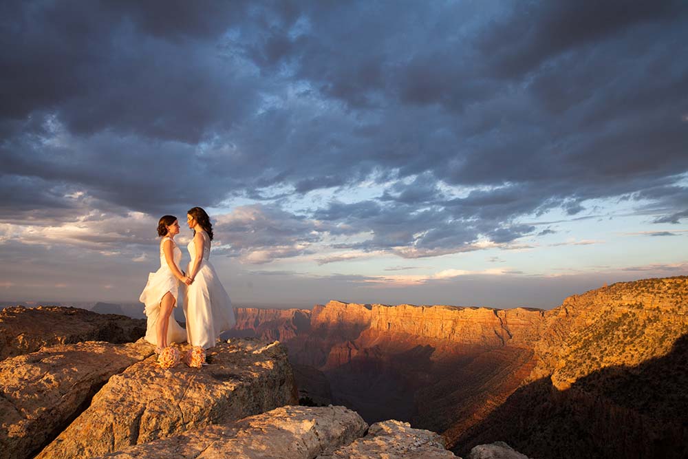 Grand Canyon lesbian wedding
